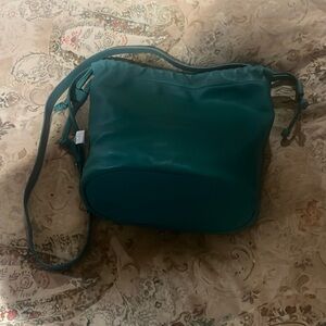 Madewell leather bucket bag light emerald NWTS